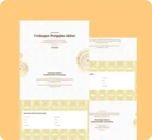 Undangan Pengajian Akbar (Gold) - Undangan Pengajian Akbar